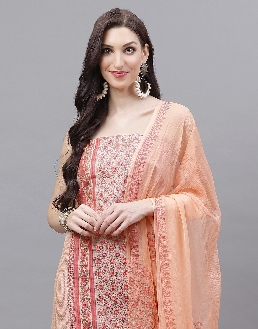 Chanderi Printed Suit piece