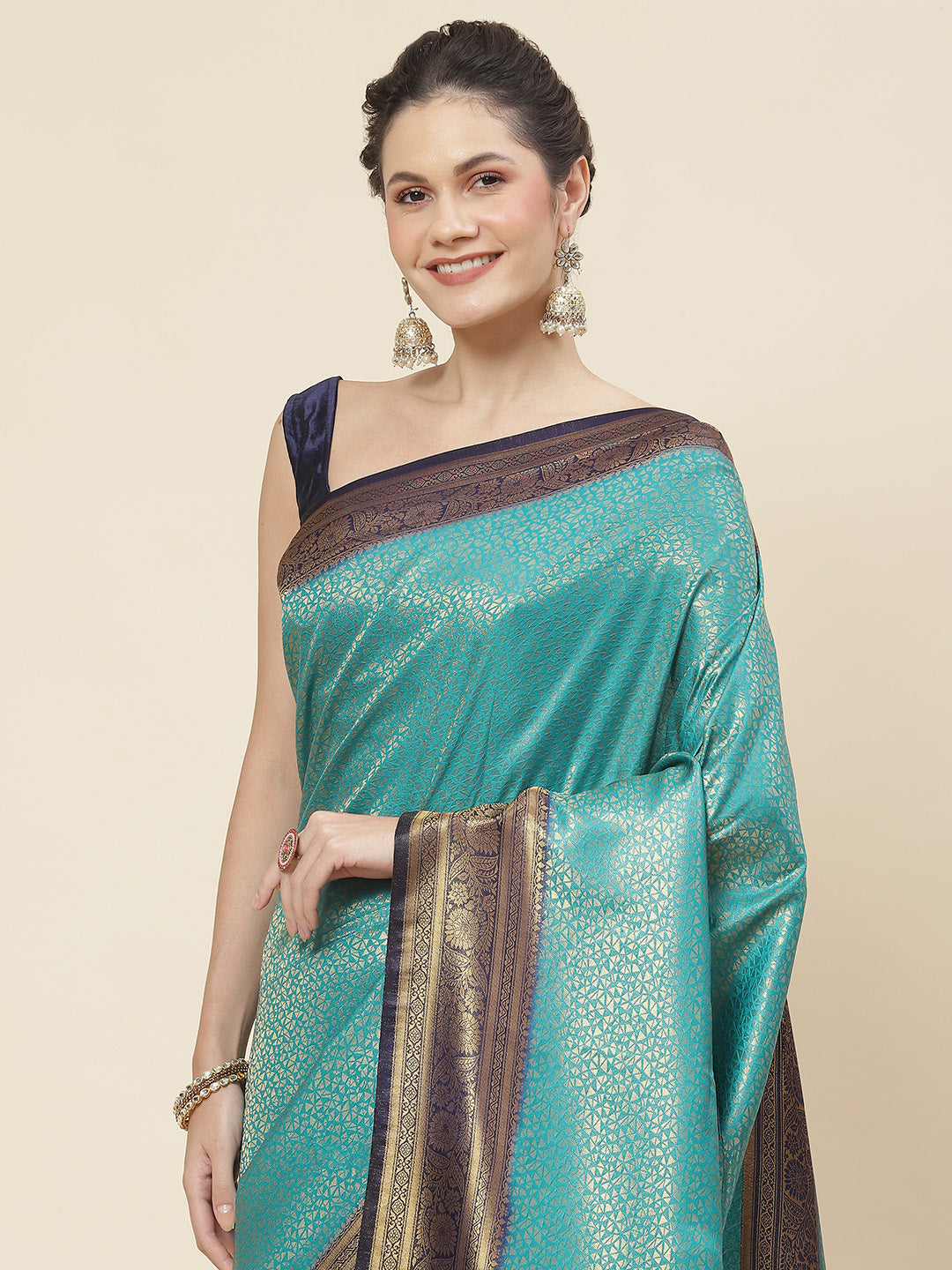 Zari Jaal Woven Handloom Saree