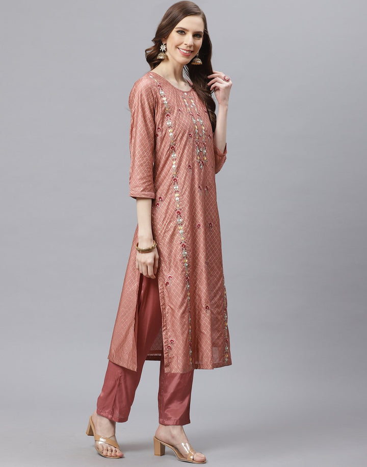 Chanderi Kurti Set