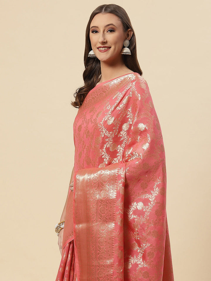 Zari Jaal Cotton Woven Saree
