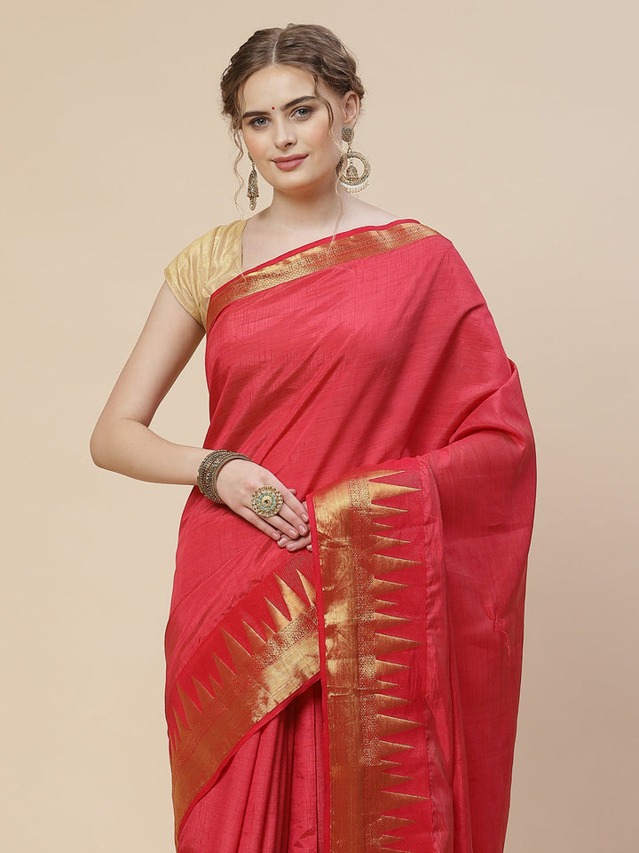 Zari Border Art Handloom Woven Saree