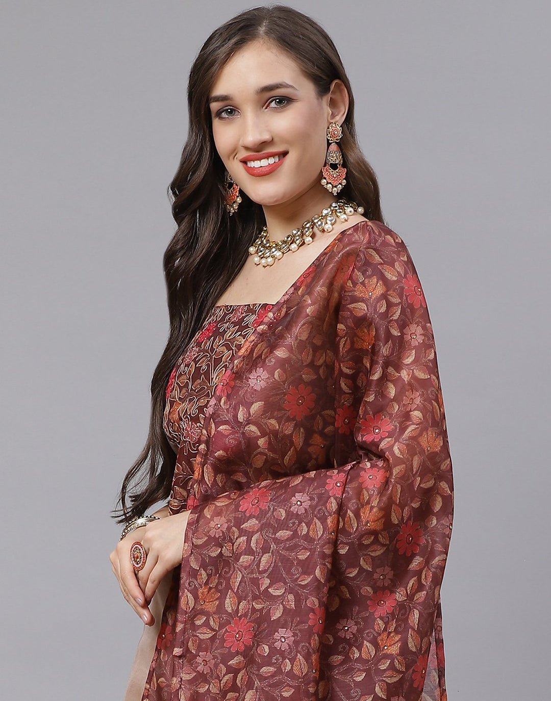 Chanderi Printed Suit Piece