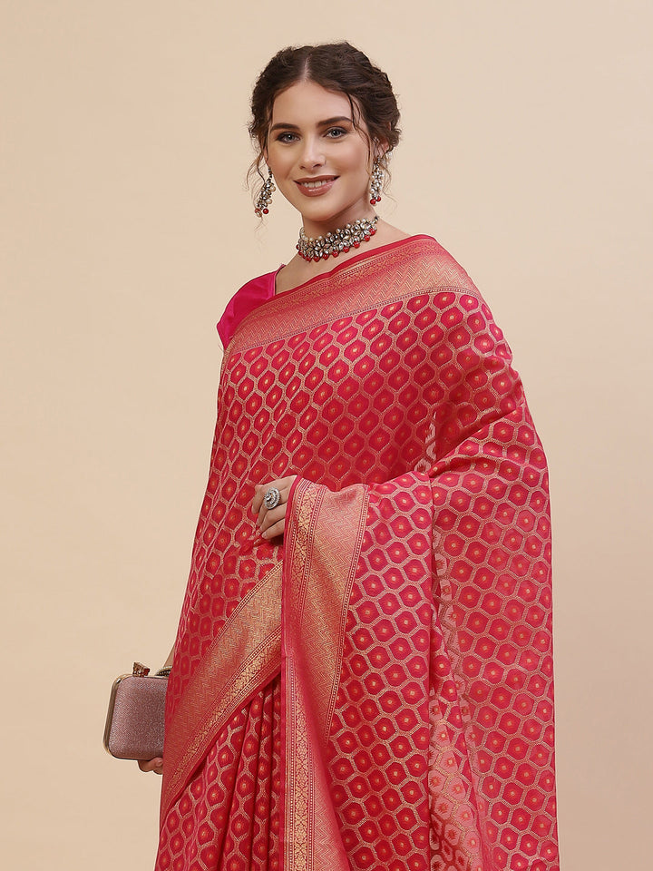 Zari Jaal Cotton Woven Saree