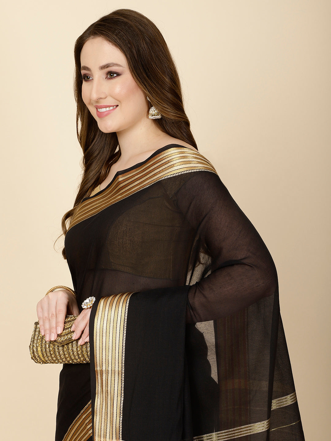 Resham Border Woven Cotton Saree