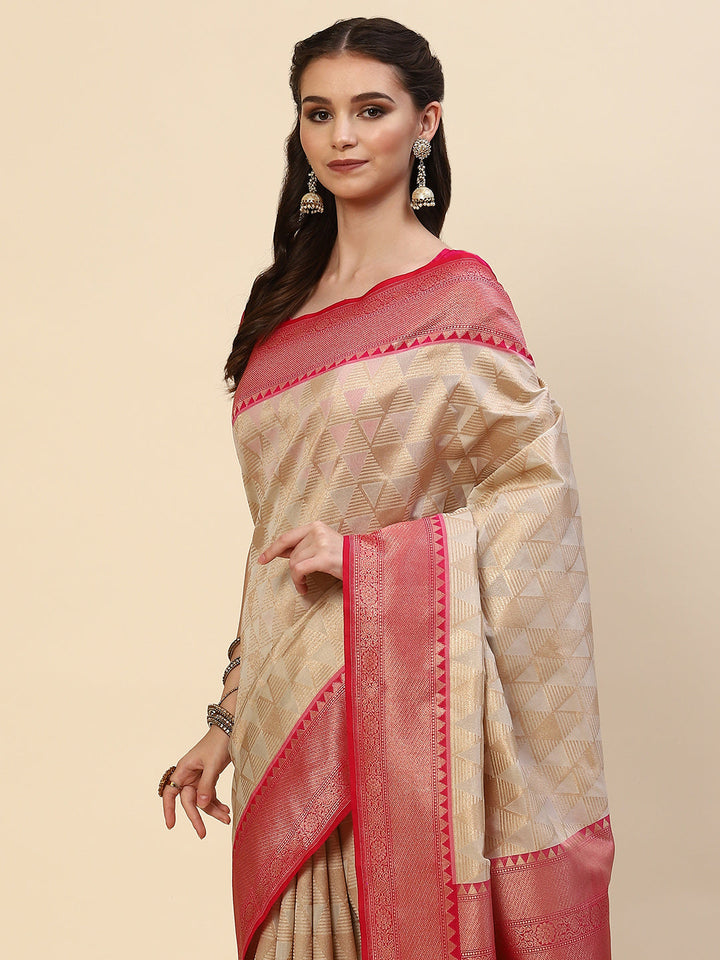 Zari Jaal Cotton Woven Saree