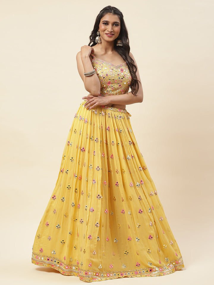 Georgette Lehenga Choli with embroidery