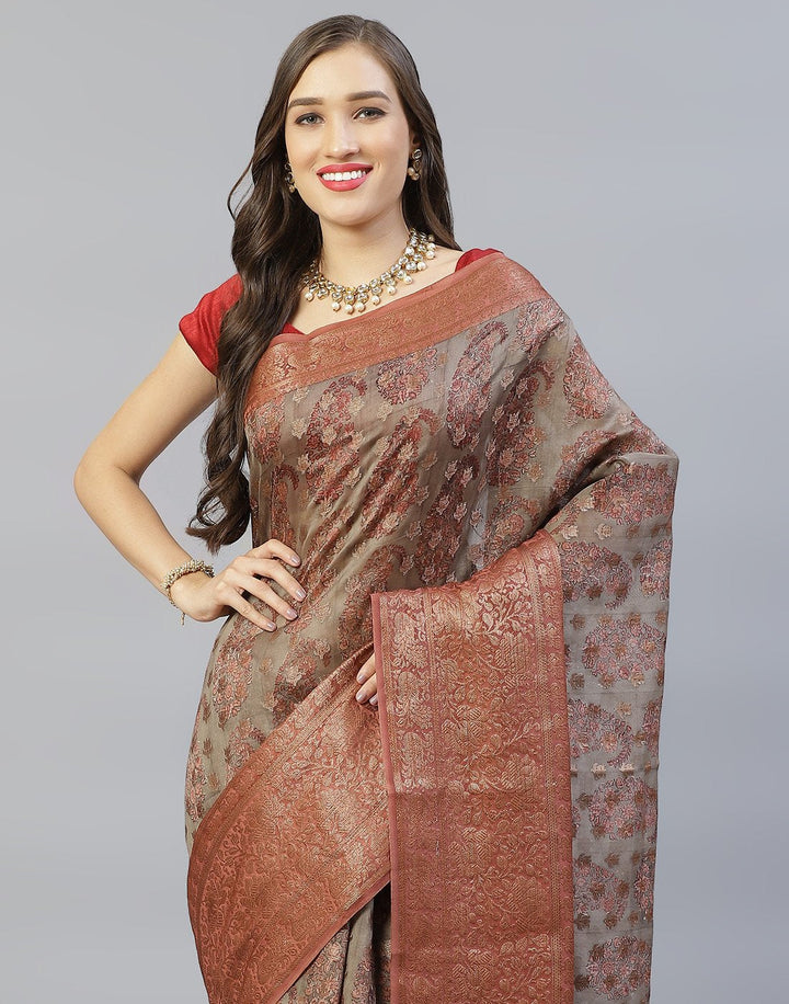 Cotton Printed Saree With Zari Border