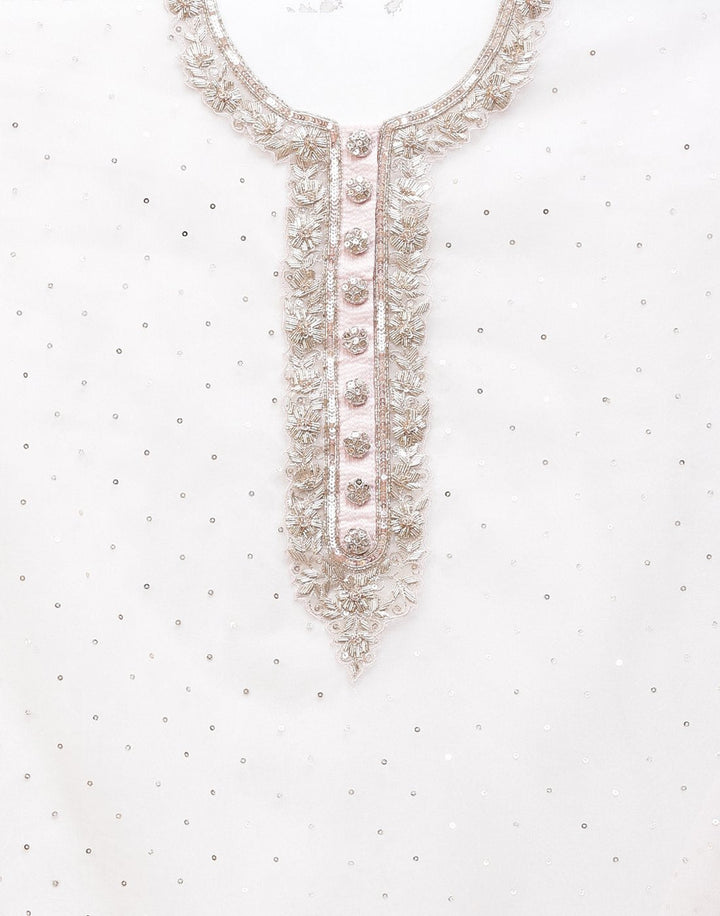 Embroidered Organza Kora Suit Piece