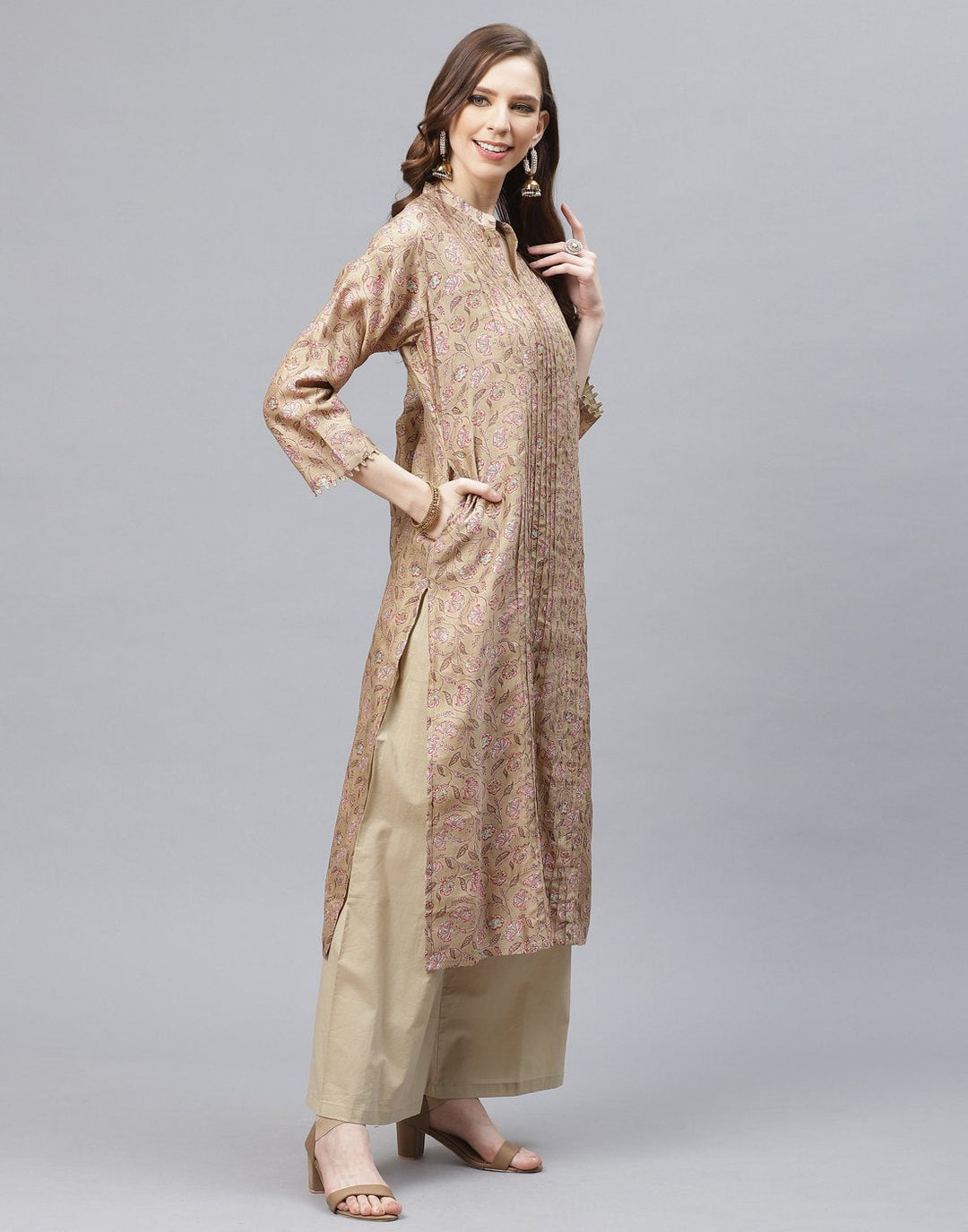 Cotton Chanderi Kurta with Plazzo