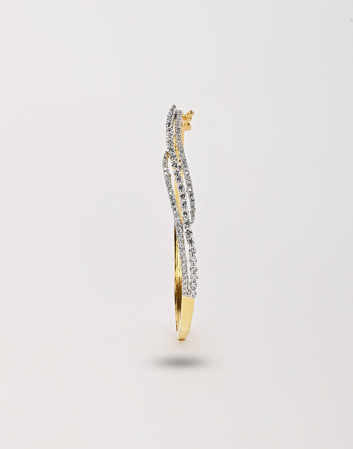 Gold Plated Bracelet Embellished With Diamond Stone