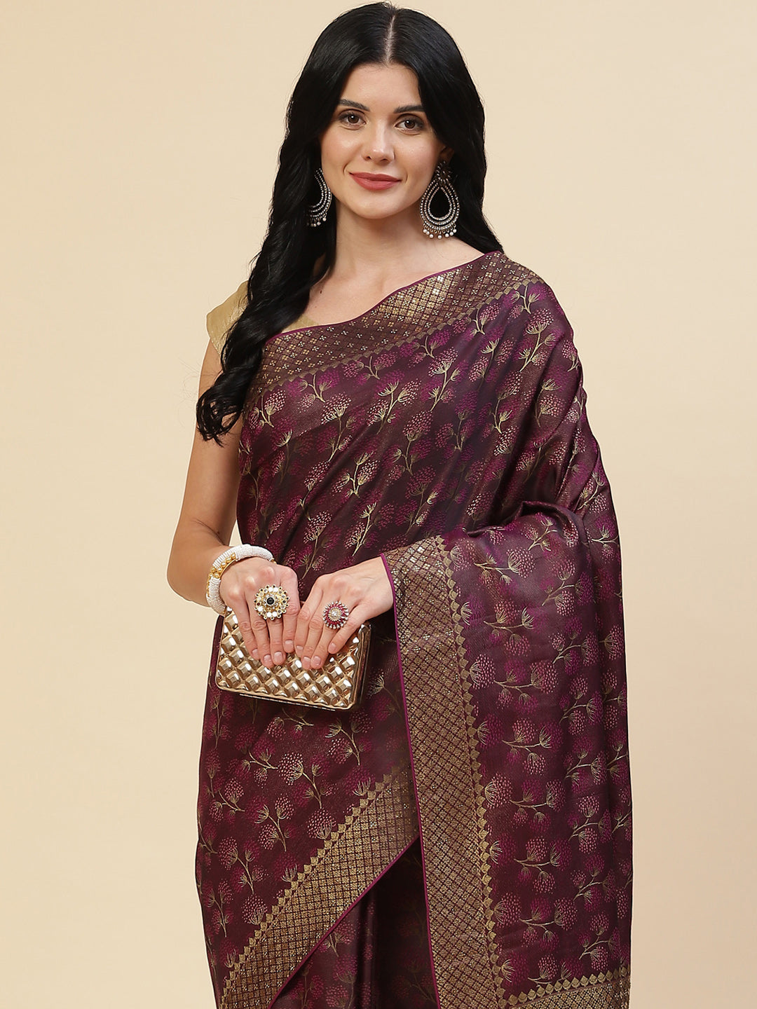 Stone Embroidered Banarasi Saree