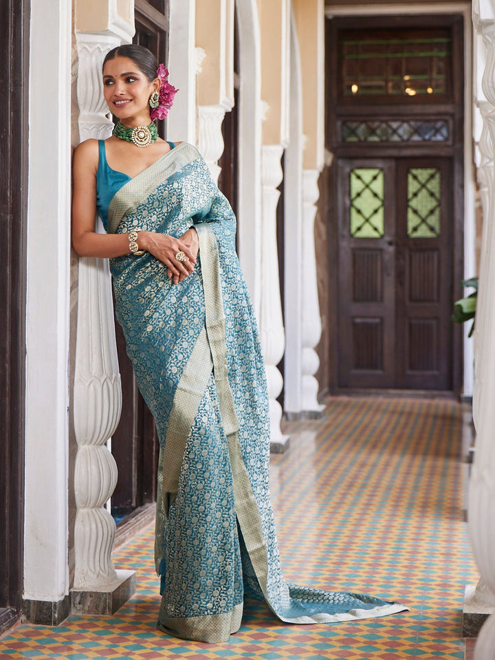 Brocade Crepe Plain Saree