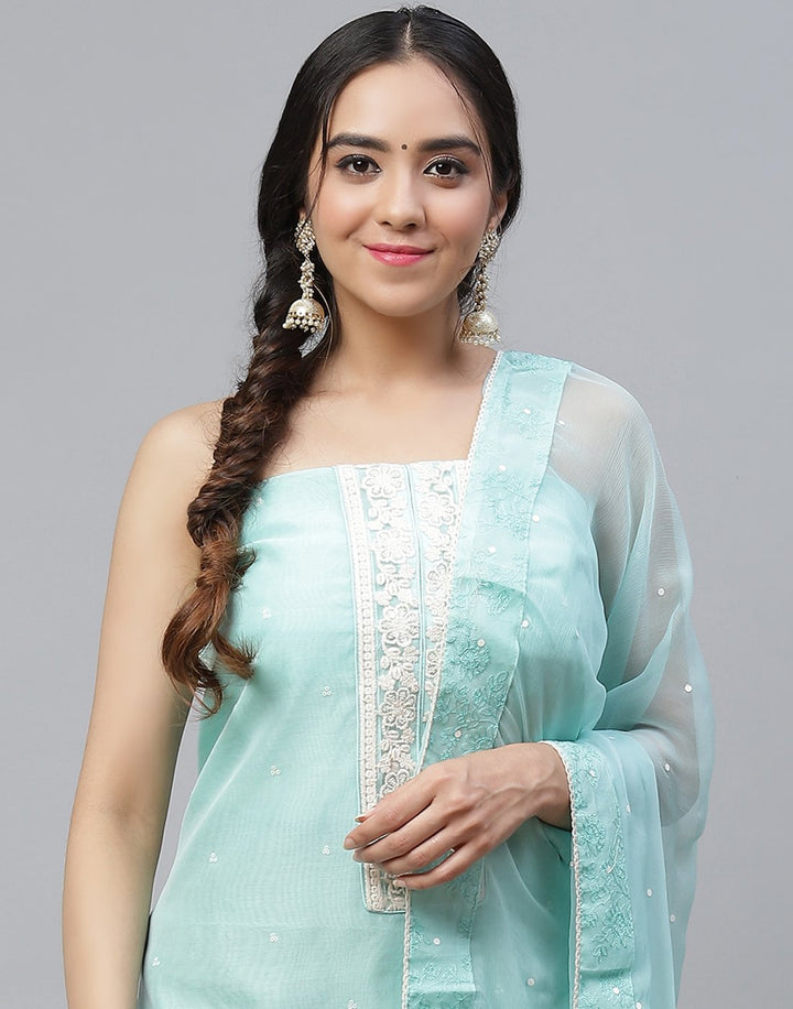 Chanderi Embroidered Suit Piece