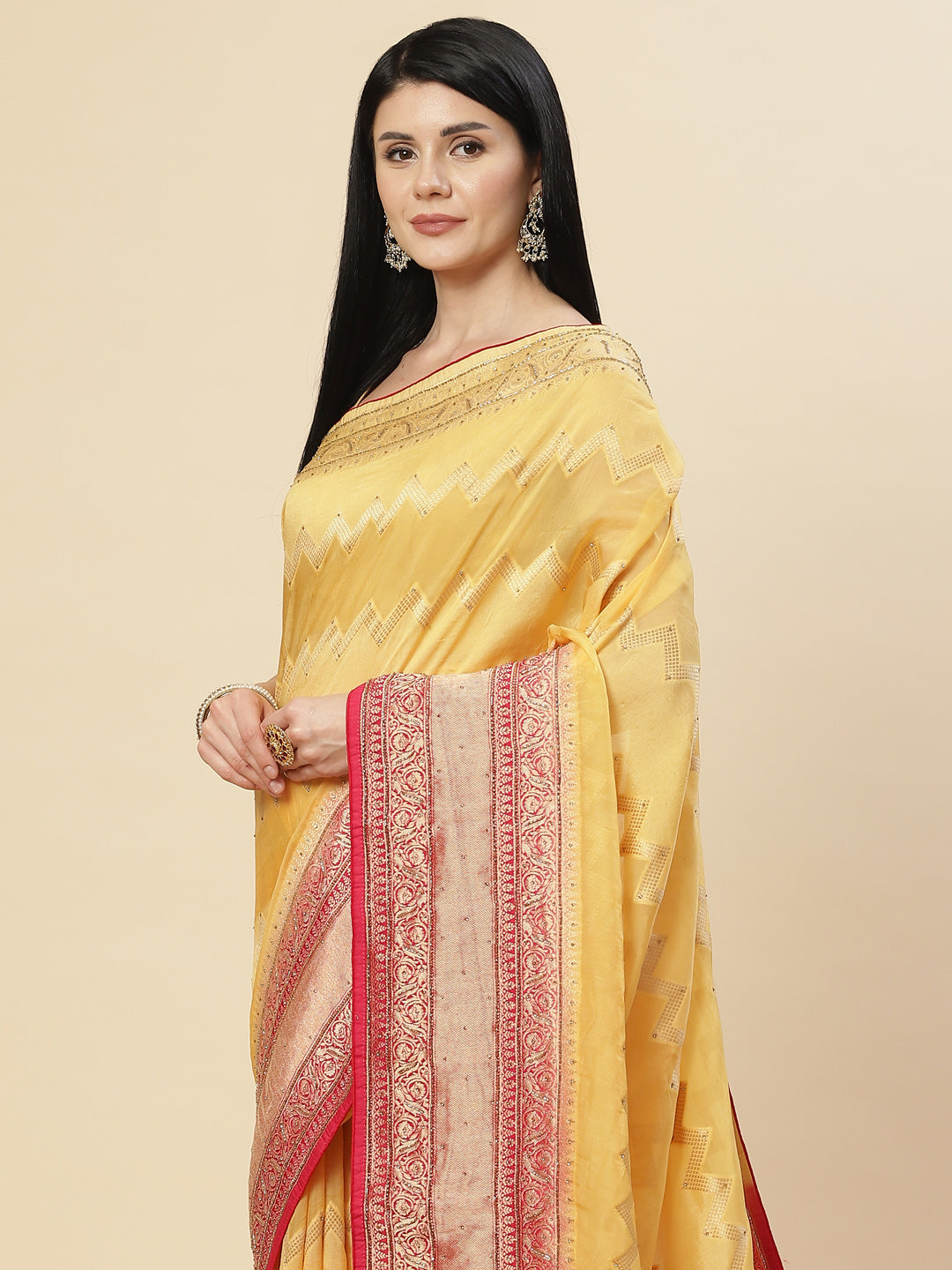 Embroidered Organza Saree