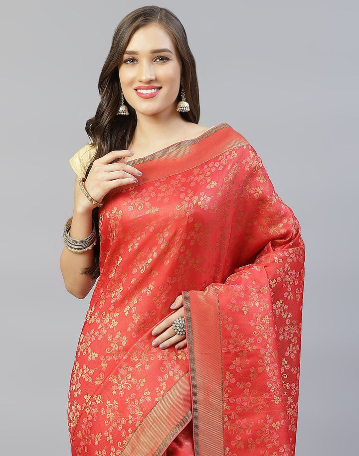 Green Banarasi Woven Saree