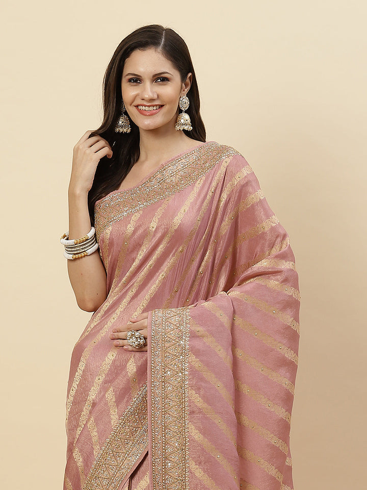 Cutdana Embroidered Banarasi Saree