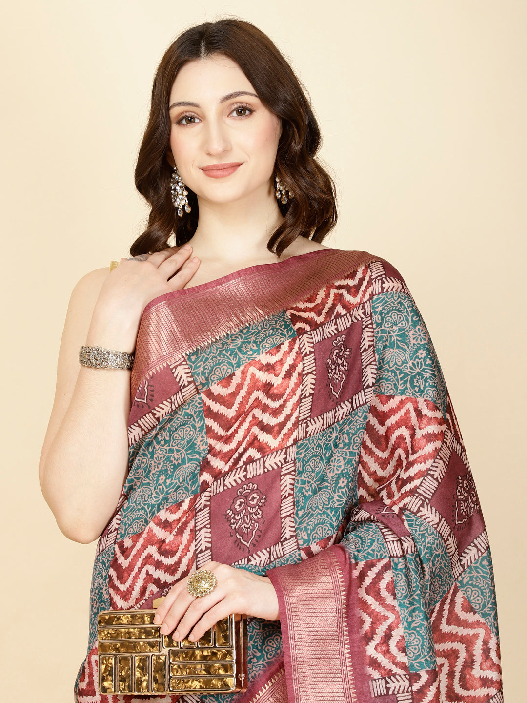 Digital Printed Handloom Saree