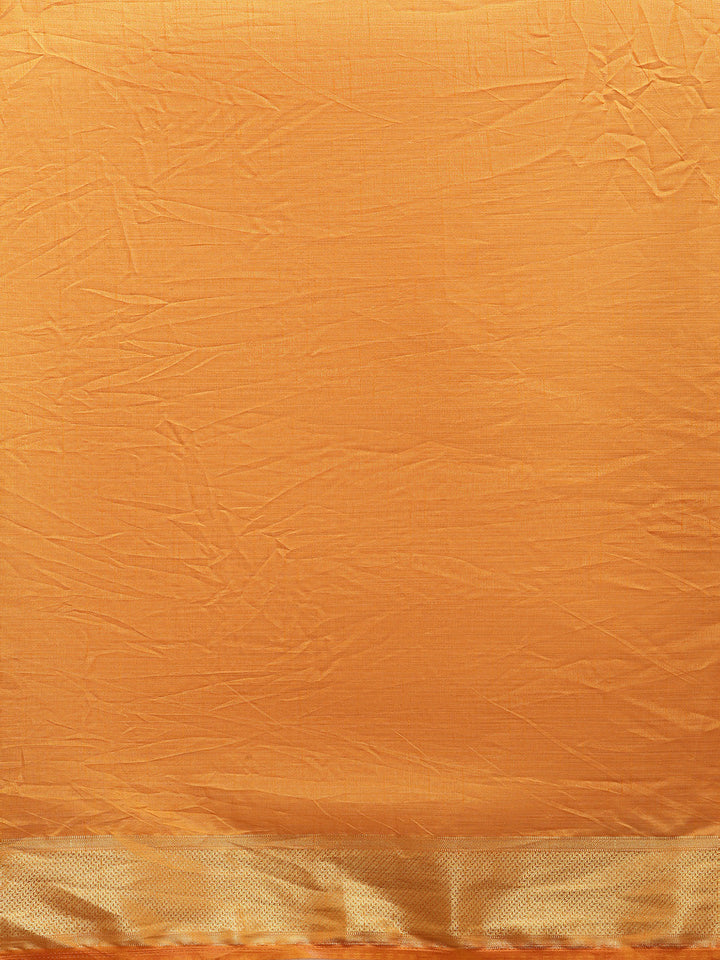 Plain Zari Border Art Handloom Woven Saree