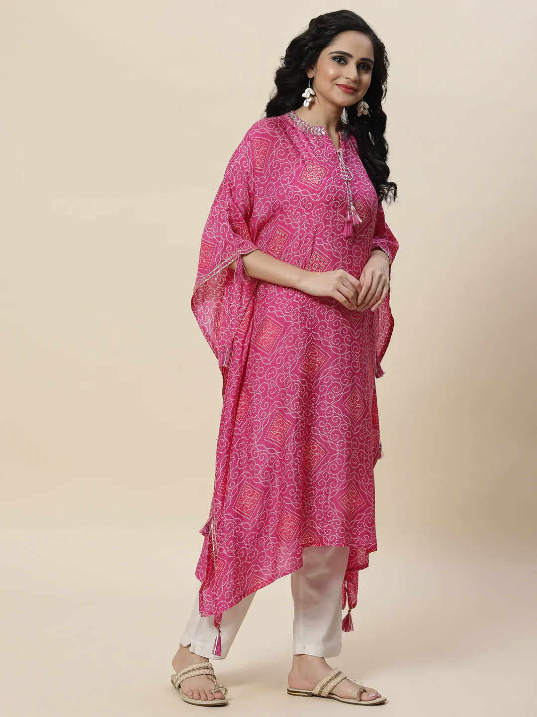 Printed Muslin Kaftan Kurta