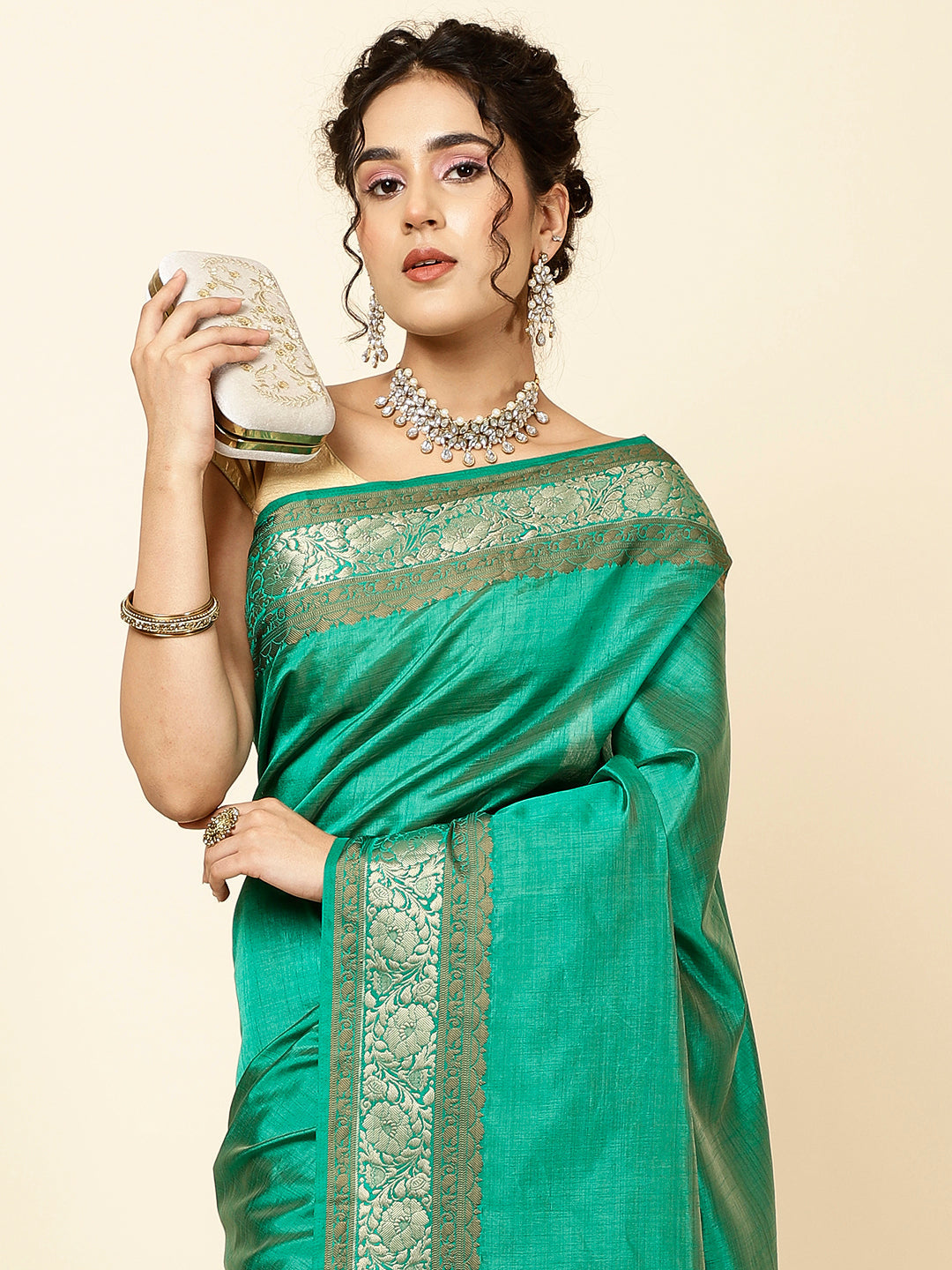 Zari Border Woven Handloom Saree