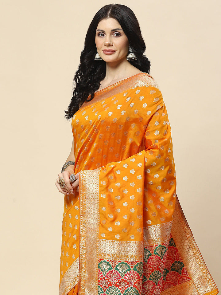 Zari Booti Woven Art Silk Banarsi Saree