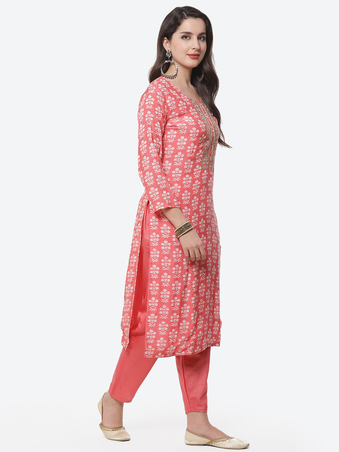Printed Cotton Muslin Stitched Salwar Kameez With Dupatta
