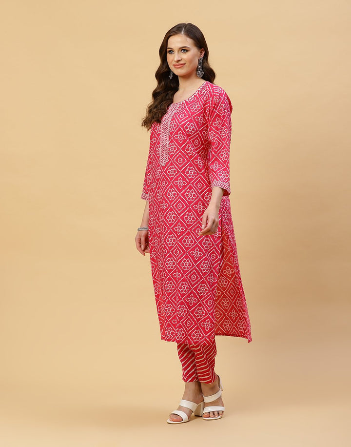 Printed Cotton Salwar Kameez Stitched Suit With Dupatta