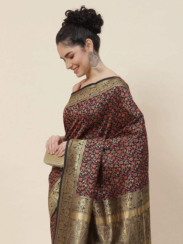 Zari Jaal Handloom Woven Saree