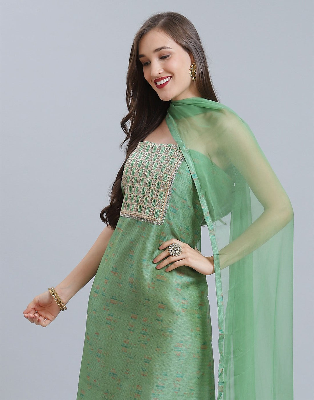 Chanderi Suit Set