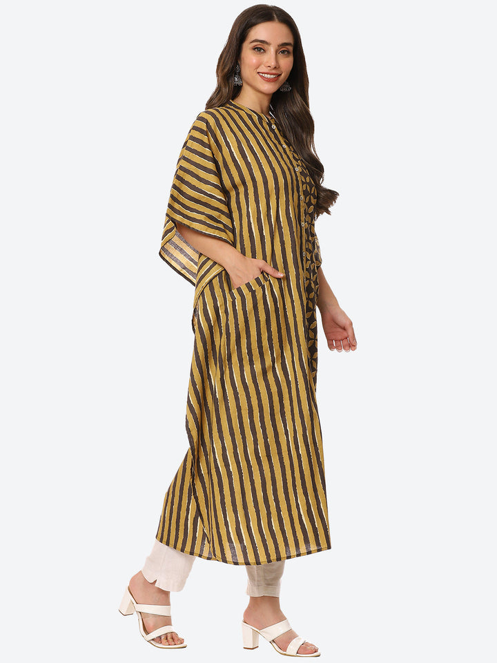 Printed Cotton Kaftan Kurta