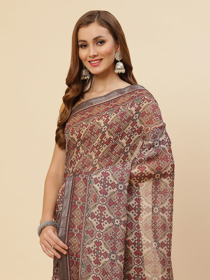 Patola Printed Cotton Saree