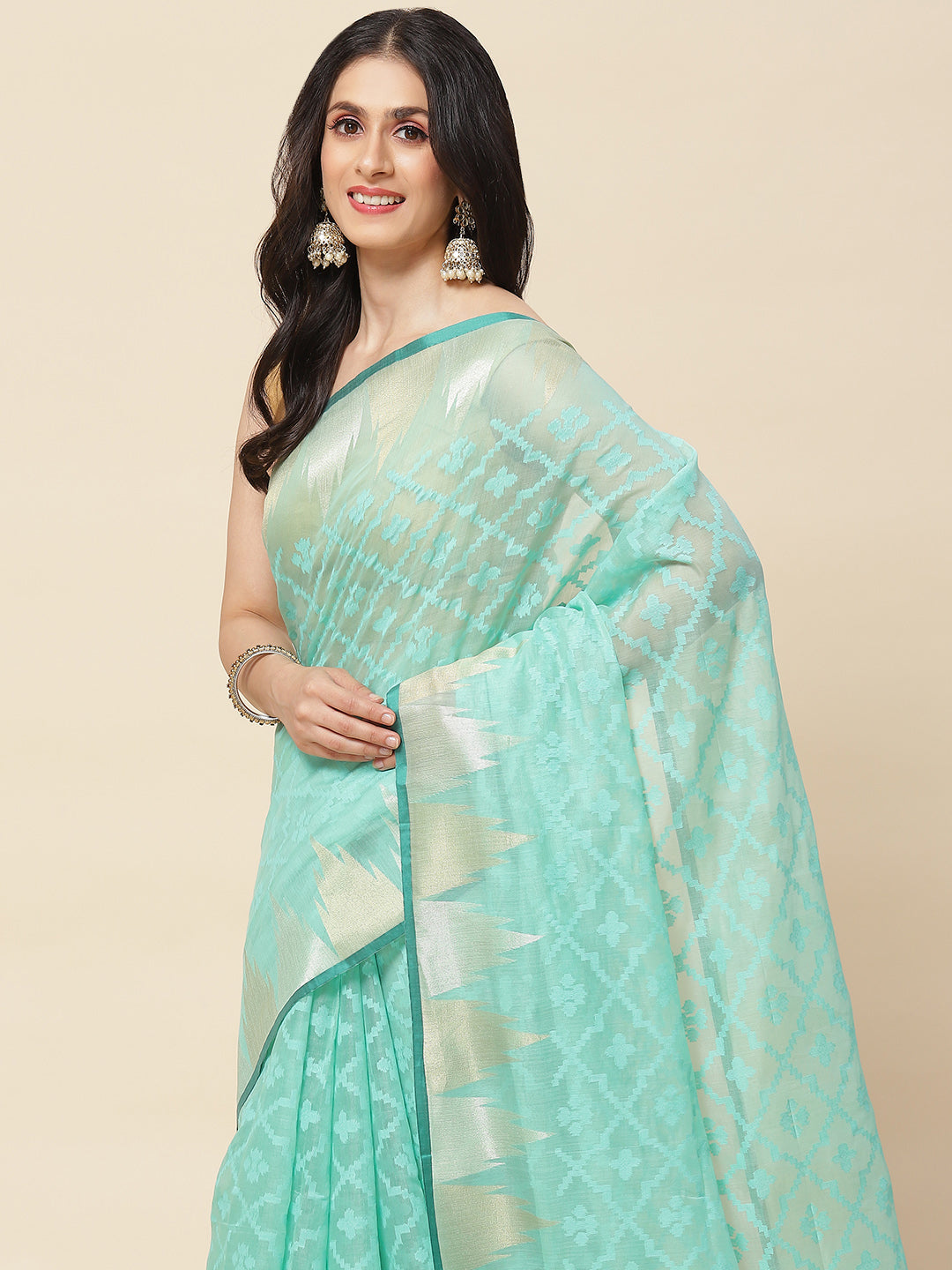 Resham Jaal  Woven Cotton Saree