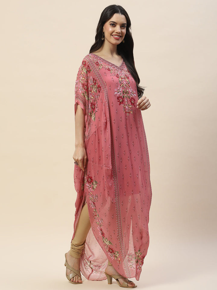 Digital Print Georgette Kaftan Kurta