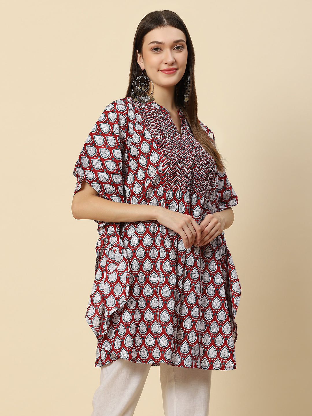Printed Cotton Kaftan Kurta