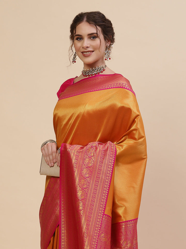Brocade Art Handloom Woven Saree
