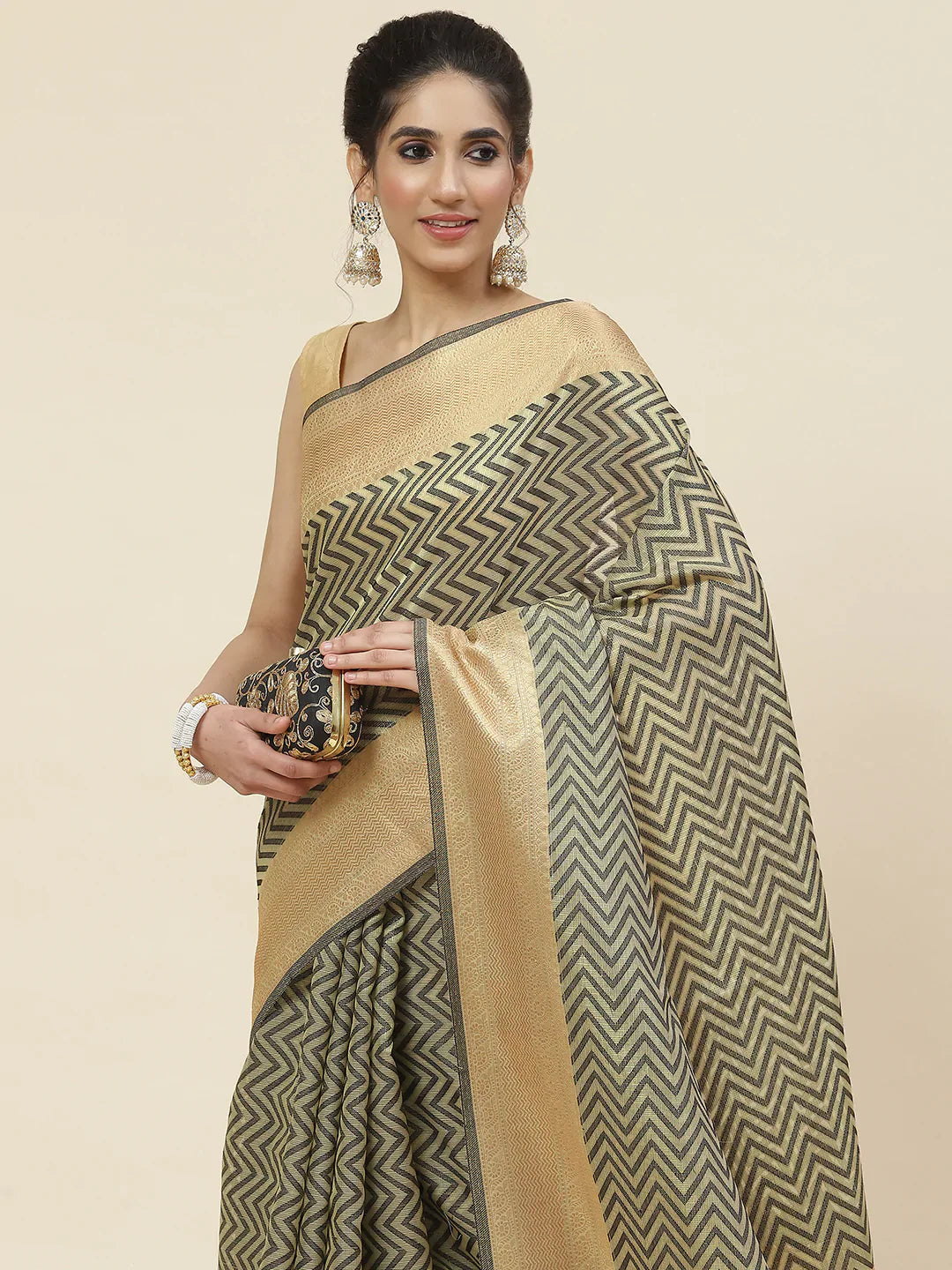 Zari Jaal Cotton Woven Saree