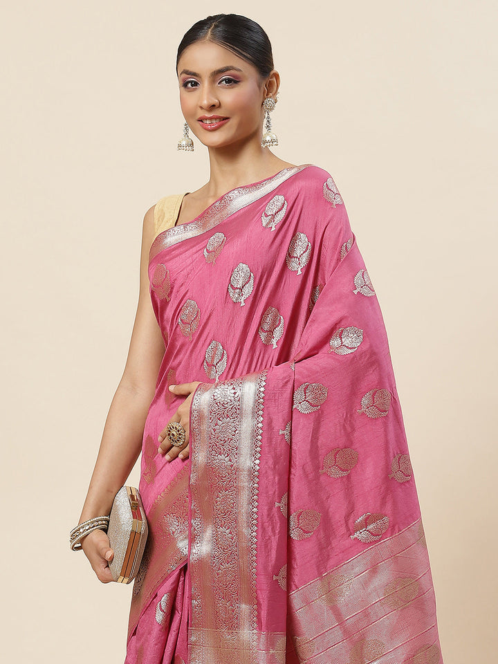 Zari Booti Woven Handloom Saree