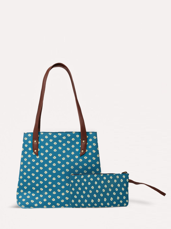 Cotton Handbag And Purse Set