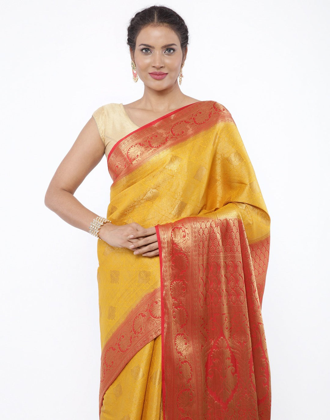 MBZ Meena Bazaar-Art Handloom Woven Saree