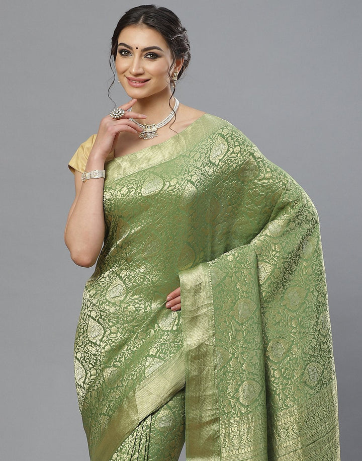 Zari Jaal Crepe Saree
