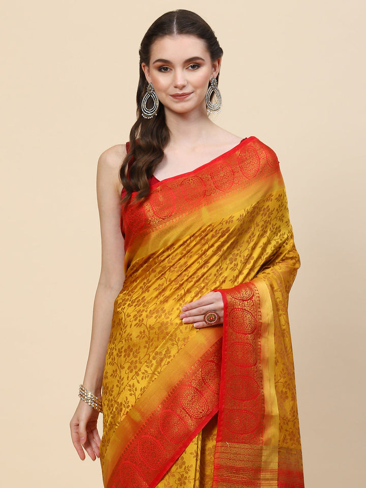 Resham Zari Border Handloom Woven Saree