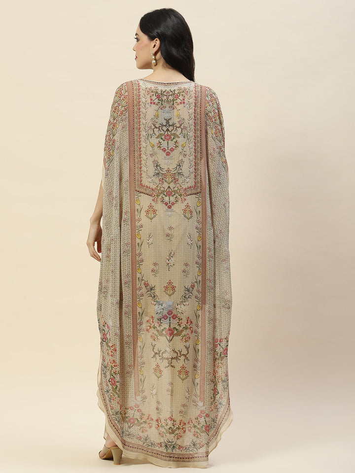 Digital Print Georgette Kaftan Kurta