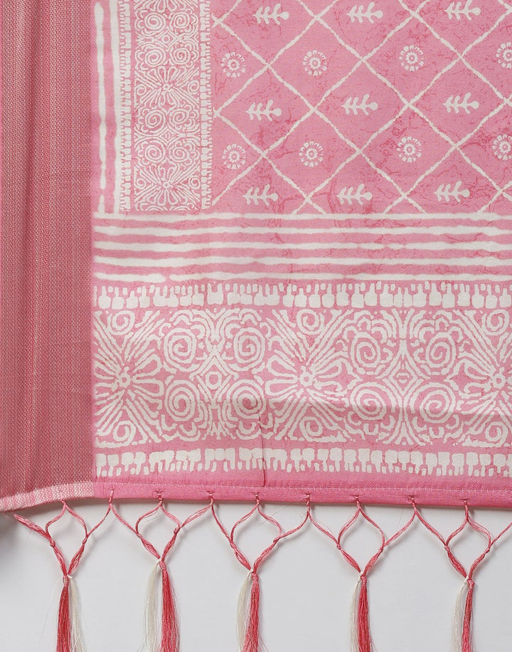 Satin Printed Saree