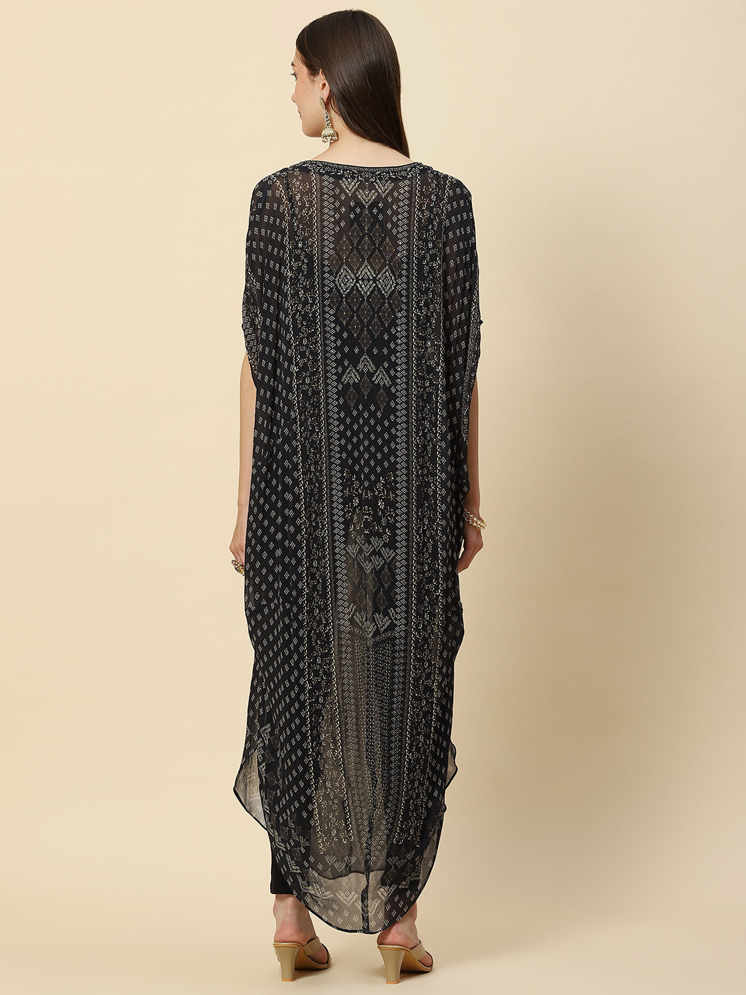 Digital Printed Georgette Kaftan Kurta