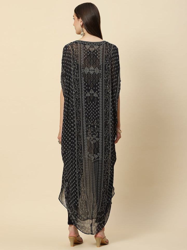 Digital Printed Georgette Kaftan Kurta