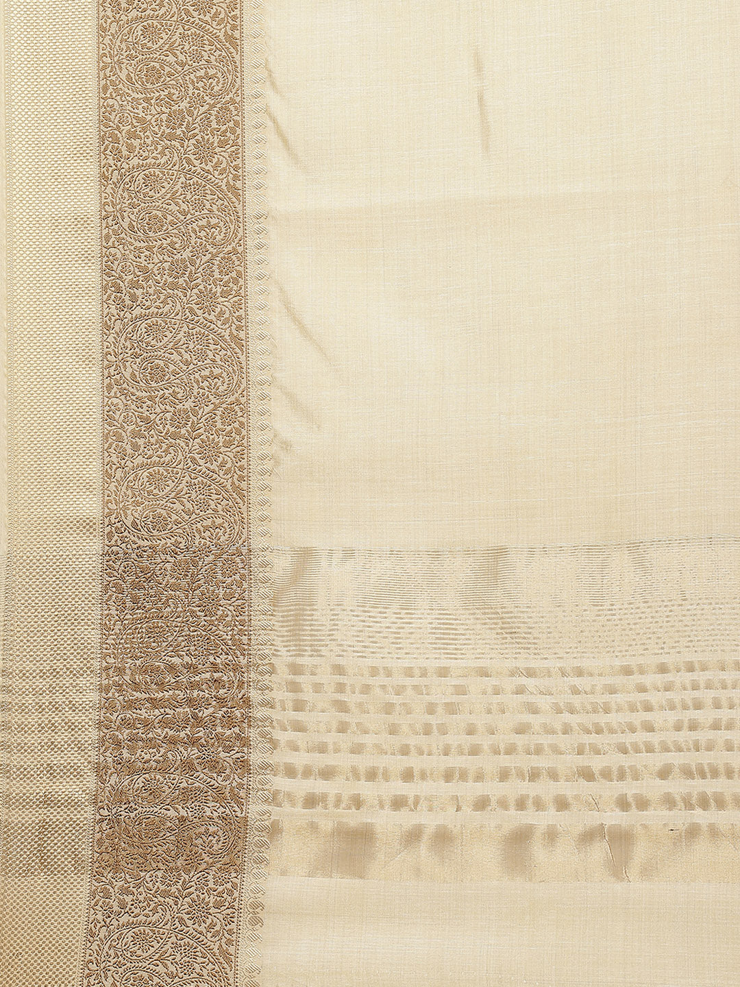 Plain Zari Border Art Handloom Woven Saree