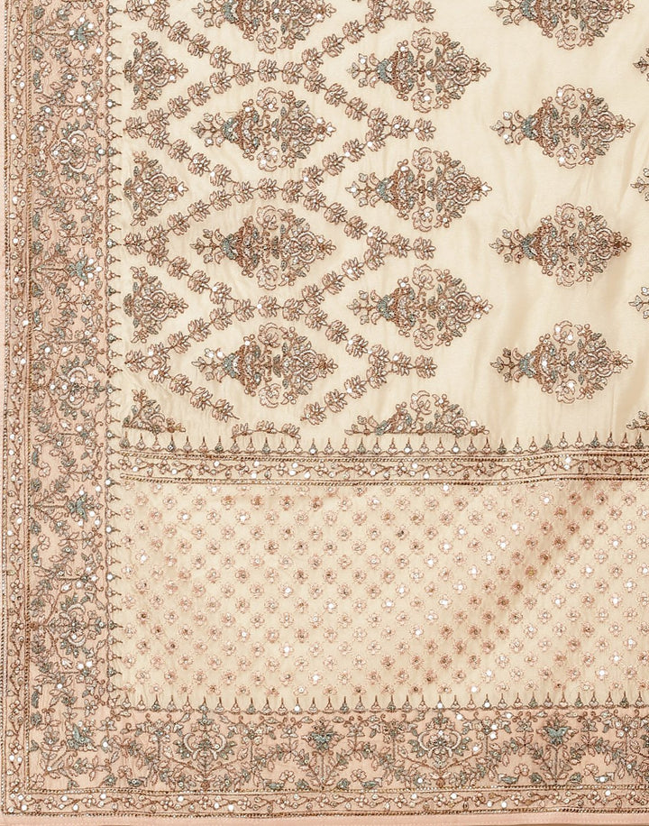 Embroidered Resham Jaal Organza Kora Saree