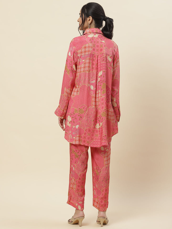 Printed Muslin Kurti With Pants