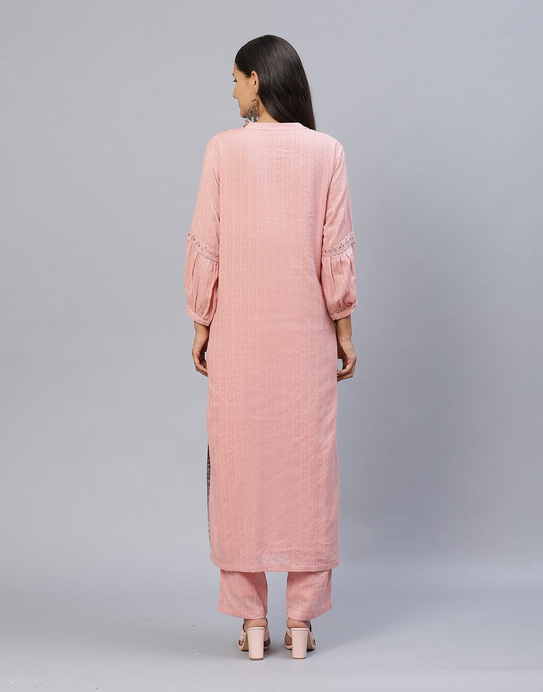 Yoke Embroidered Kurti Pant Set
