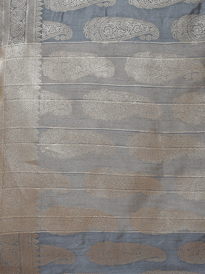 Zari Paisley Woven Handloom Saree